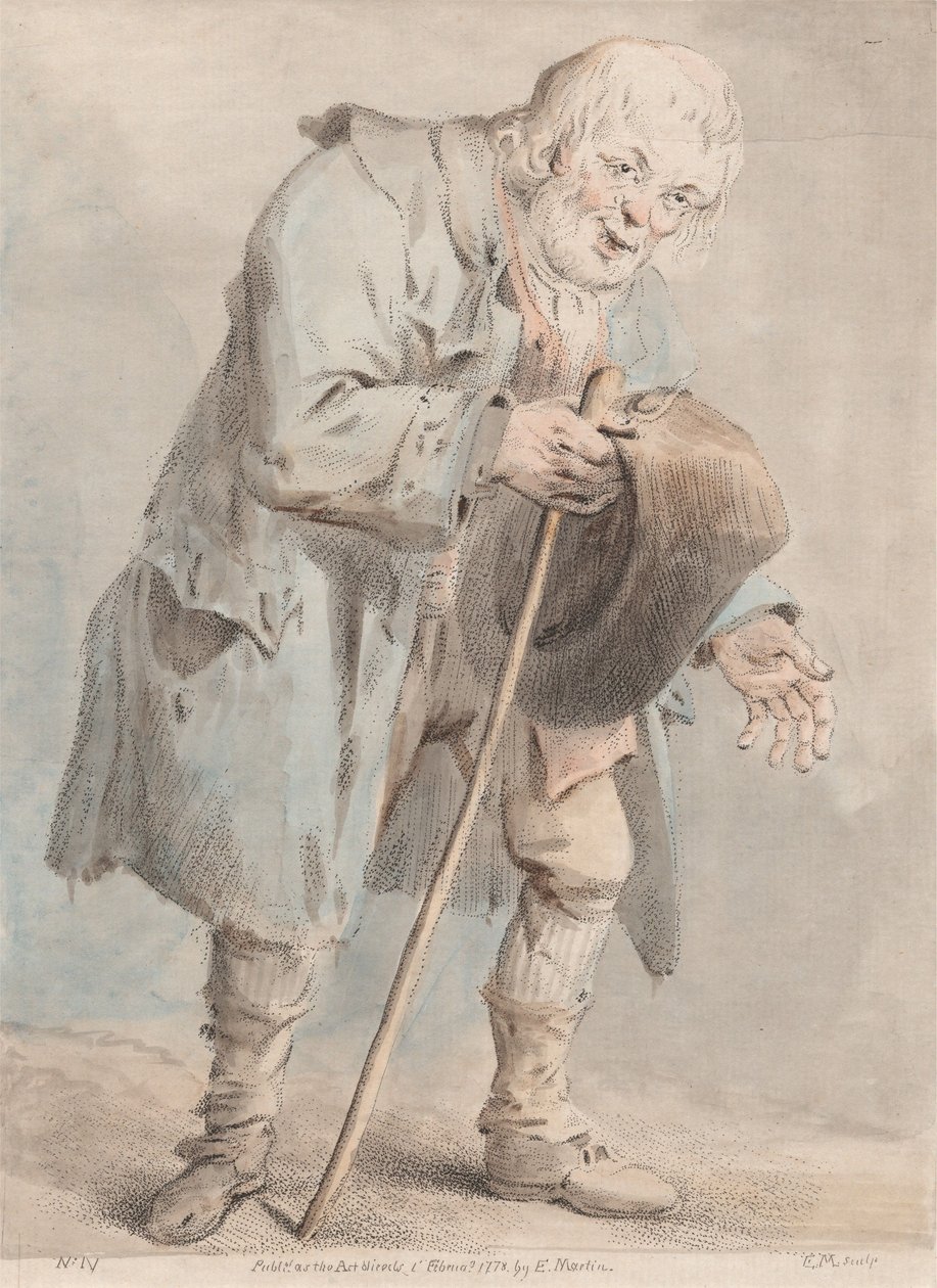 Anciano mendigando de Elias Martin