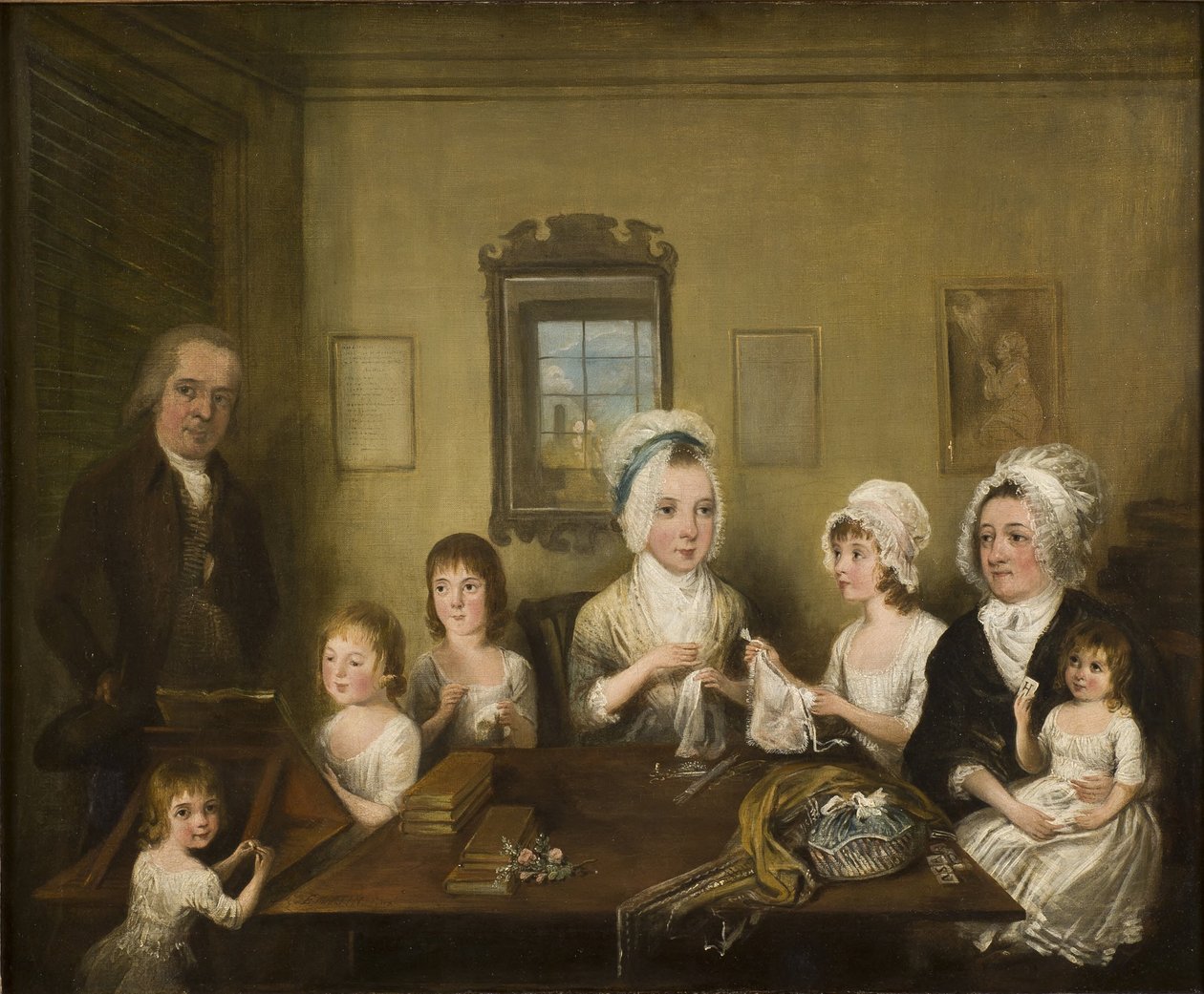 Retrato de la familia Latrobe de Fulneck de Elias Martin