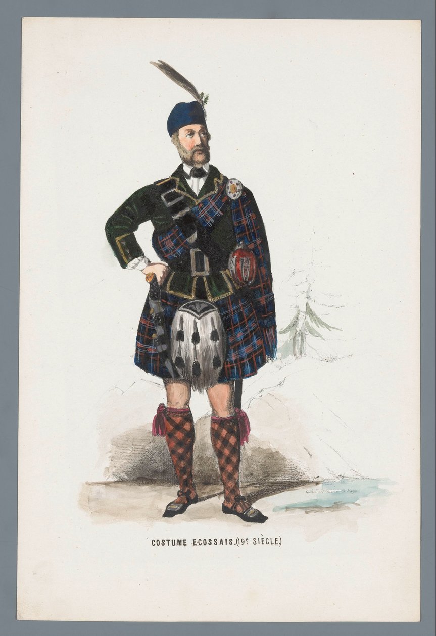 traje escocés. (Siglo XIX.) (título sobre el objeto) de Elias Spanier