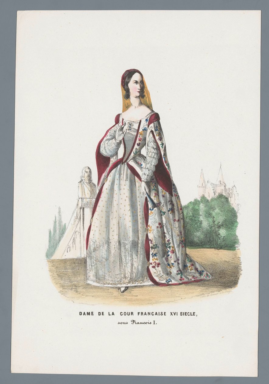Dama de la corte francesa del siglo XVI, bajo Francisco I (título sobre objeto) de Elias Spanier