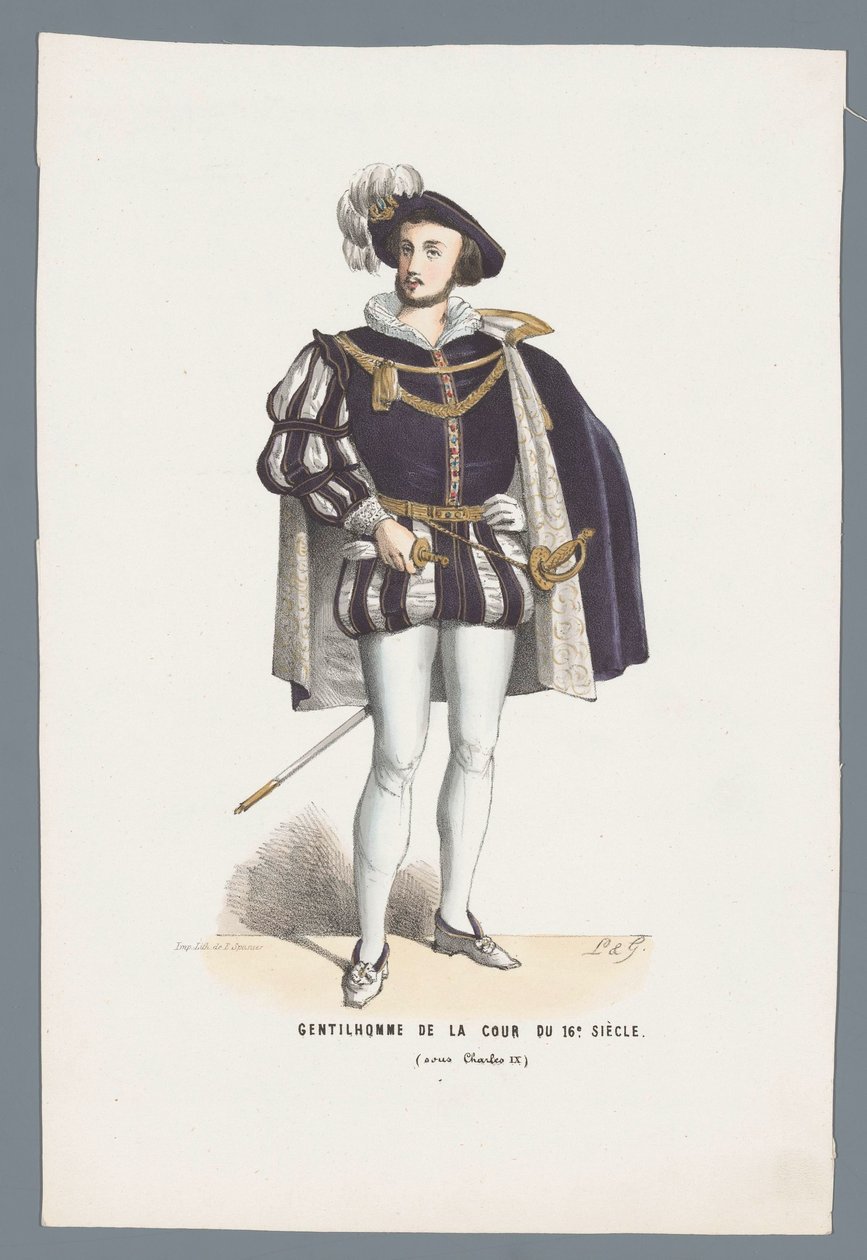 Caballero de la corte del siglo XVI (bajo Carlos IX) (título sobre el objeto) de Elias Spanier