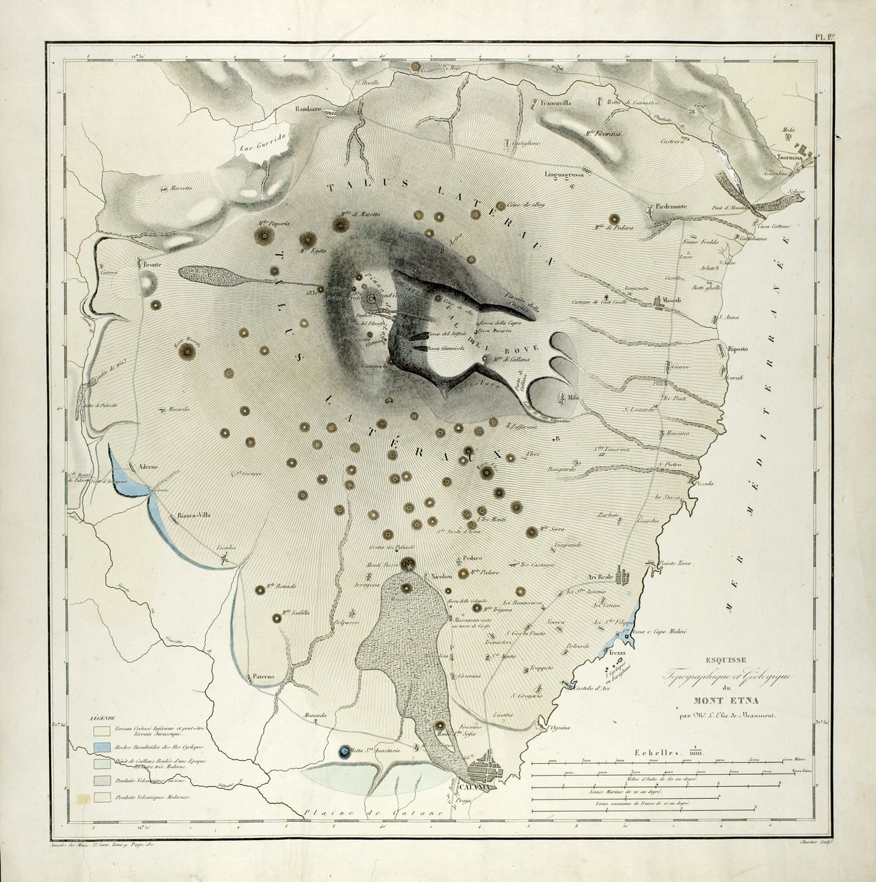 Estudio Topográfico y Geológico del Monte Etna de Elie de Beaumont