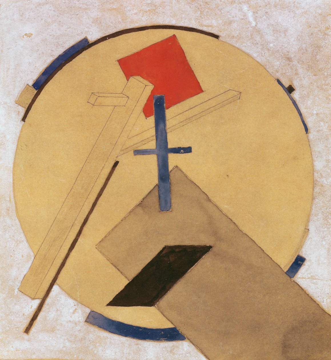 Estudio Proun sin título, c.1919-20 de Eliezer Markowich Lissitzky