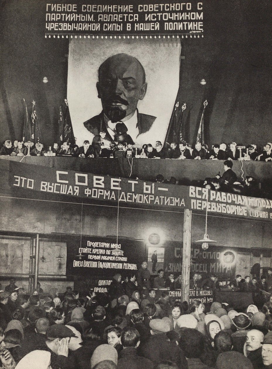 Soviets - la forma más alta de democracia. Ilustración de la URSS construye el socialismo, 1933 de Eliezer Markowich Lissitzky