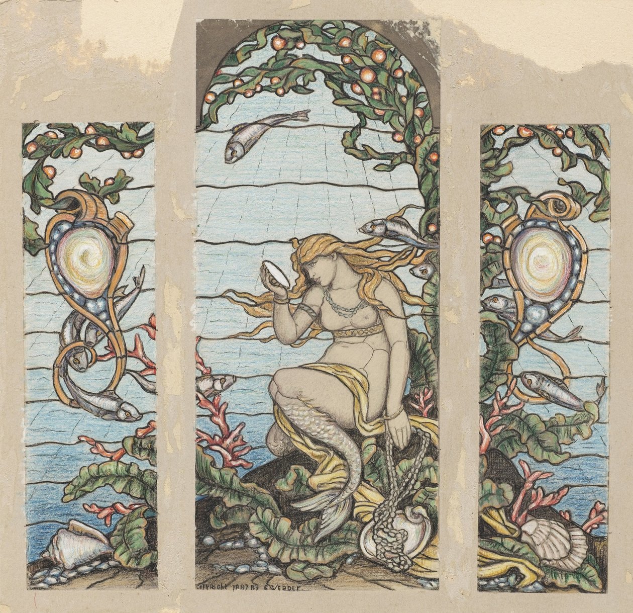 La ventana de la sirena de Elihu Vedder
