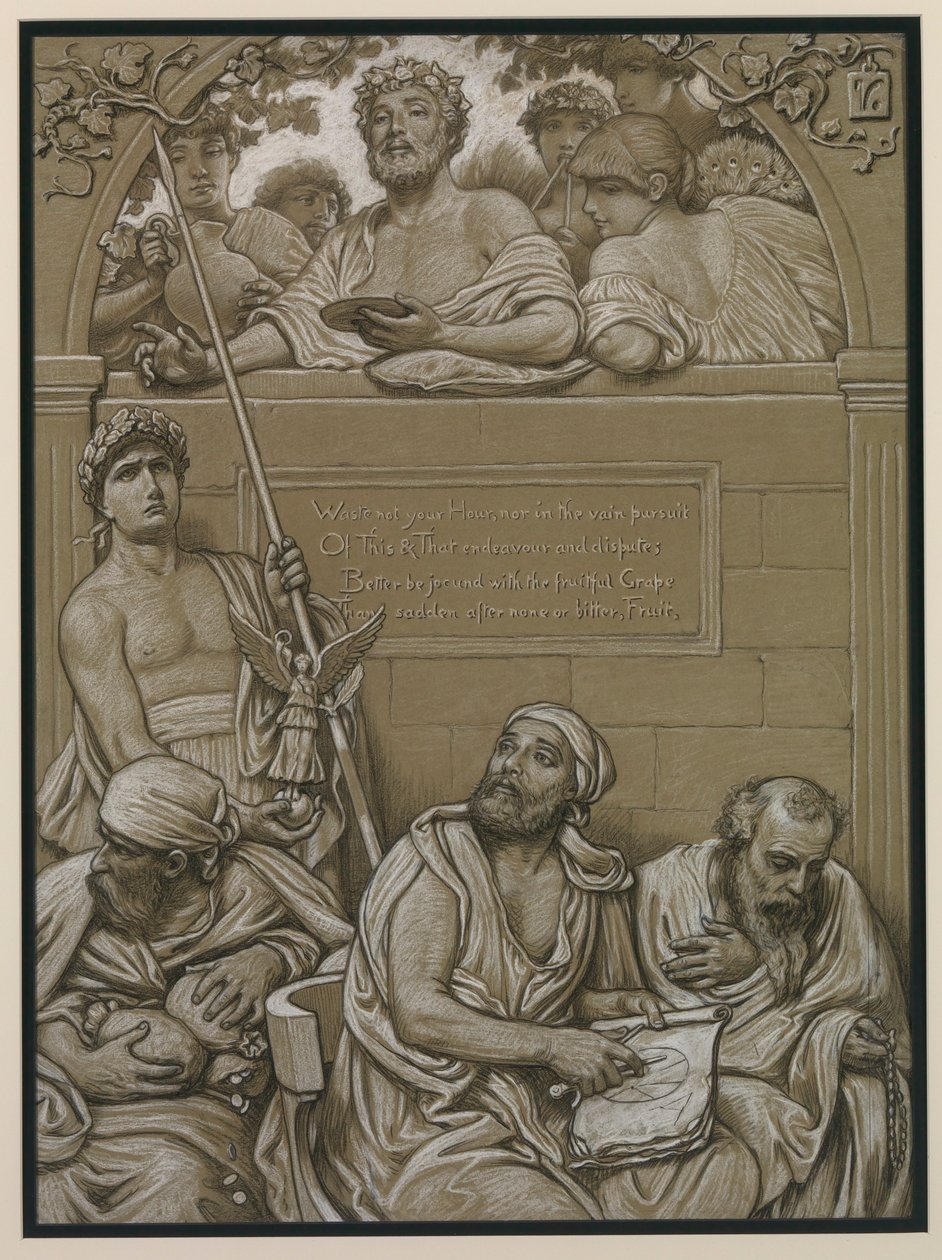 (Ilustración para el Rubáiyát de Omar Khayyám) Frontispicio de Elihu Vedder
