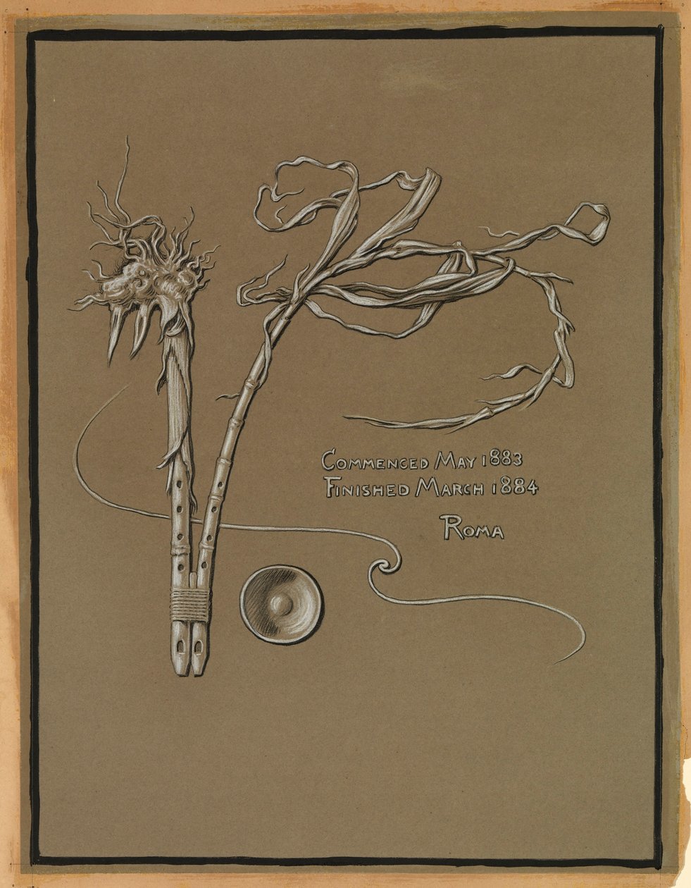 (Ilustración para Rubáiyát de Omar Khayyám) Firma del artista de Elihu Vedder