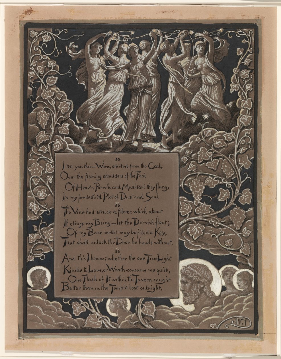 (Ilustración de Rubáiyát de Omar Khayyám) Horóscopo de Omar de Elihu Vedder