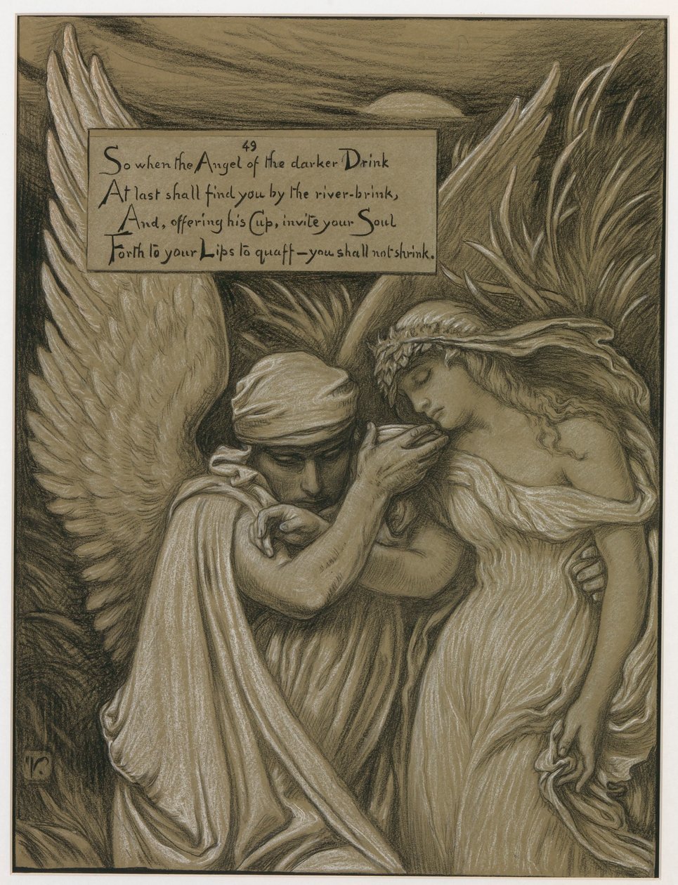 (Ilustración para Rubáiyát de Omar Khayyám) La copa de la muerte de Elihu Vedder