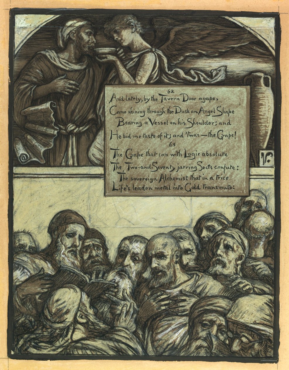 (Ilustración de Rubáiyát de Omar Khayyám) Las sectas discordantes de Elihu Vedder