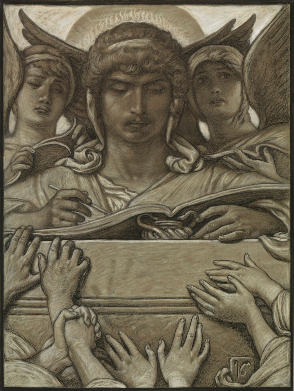 (Ilustración para Rubáiyát de Omar Khayyám) El ángel grabador de Elihu Vedder