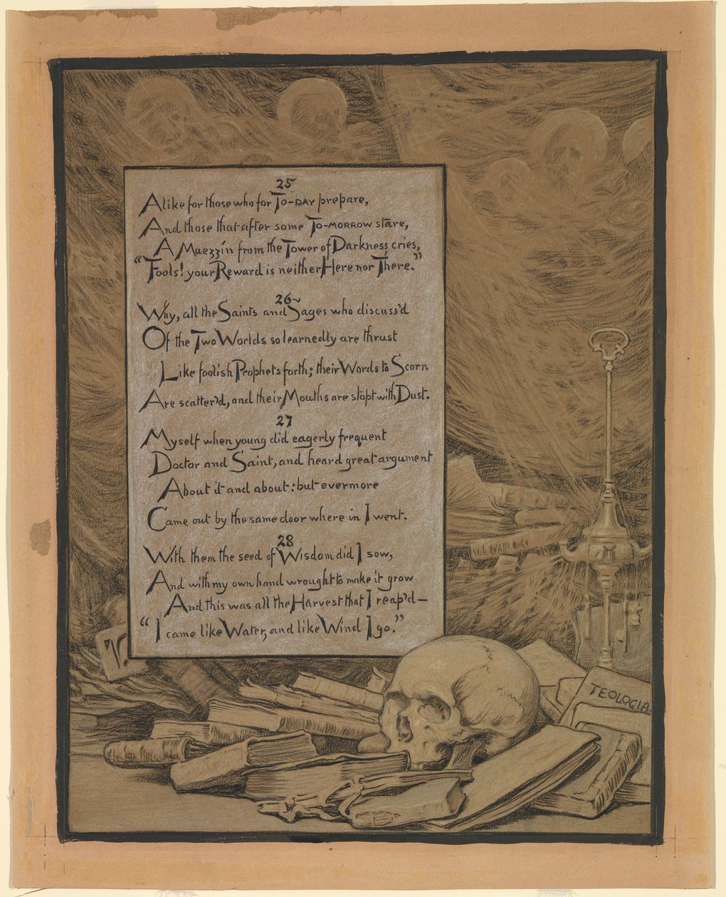 (Ilustración de Rubáiyát de Omar Khayyám) Teología de Elihu Vedder
