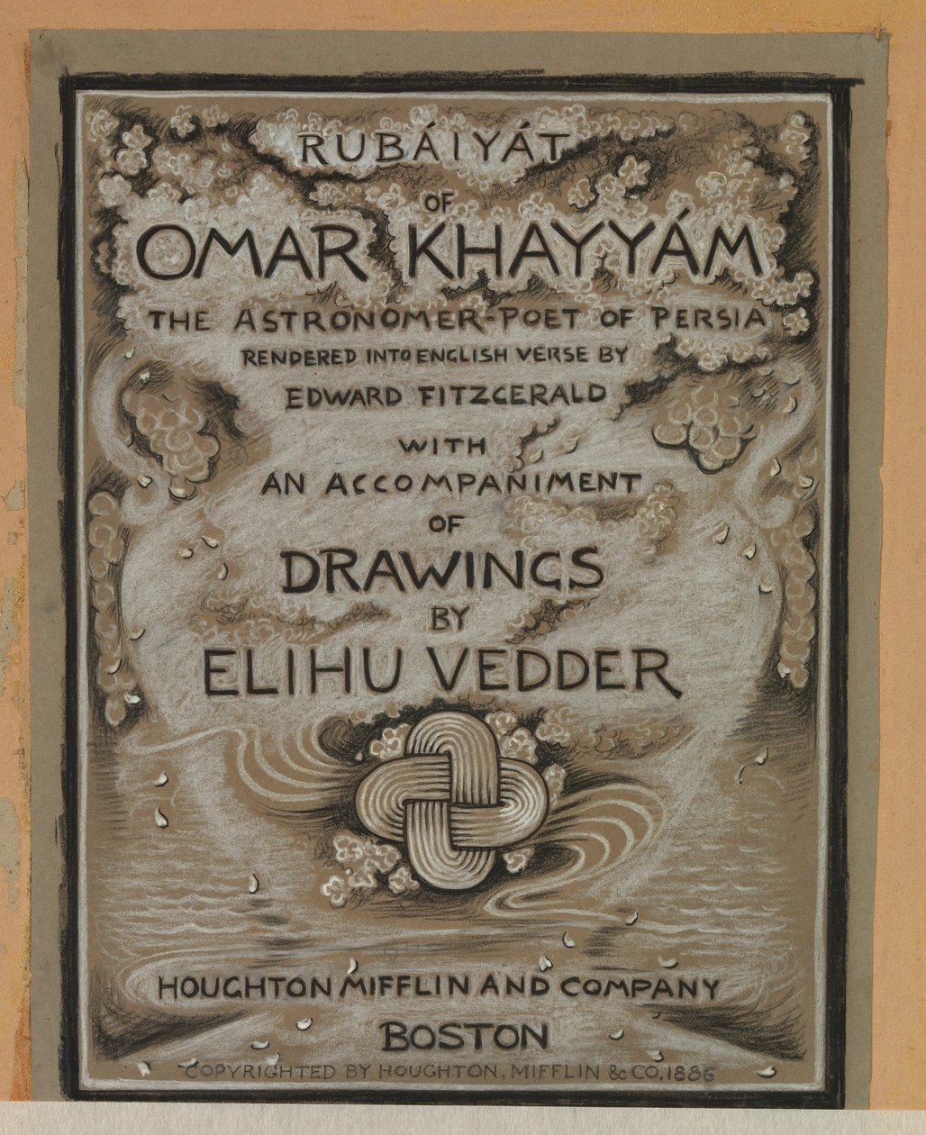 (Ilustración para Rubáiyát de Omar Khayyám) Portada de Elihu Vedder
