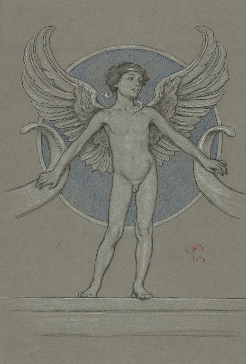 Niño con Alas + Cornucopia de Elihu Vedder