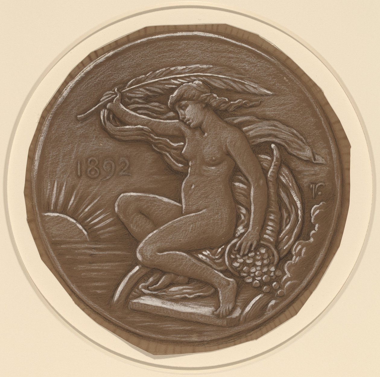 Dibujo para Estrella de la Fortuna de Elihu Vedder