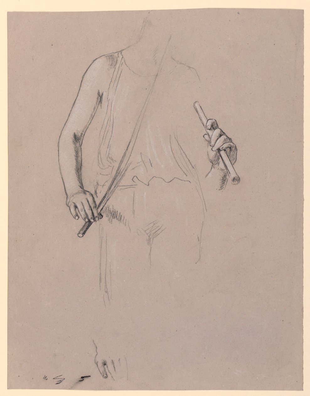Estudio de figura: Hombre disfrazado de Elihu Vedder