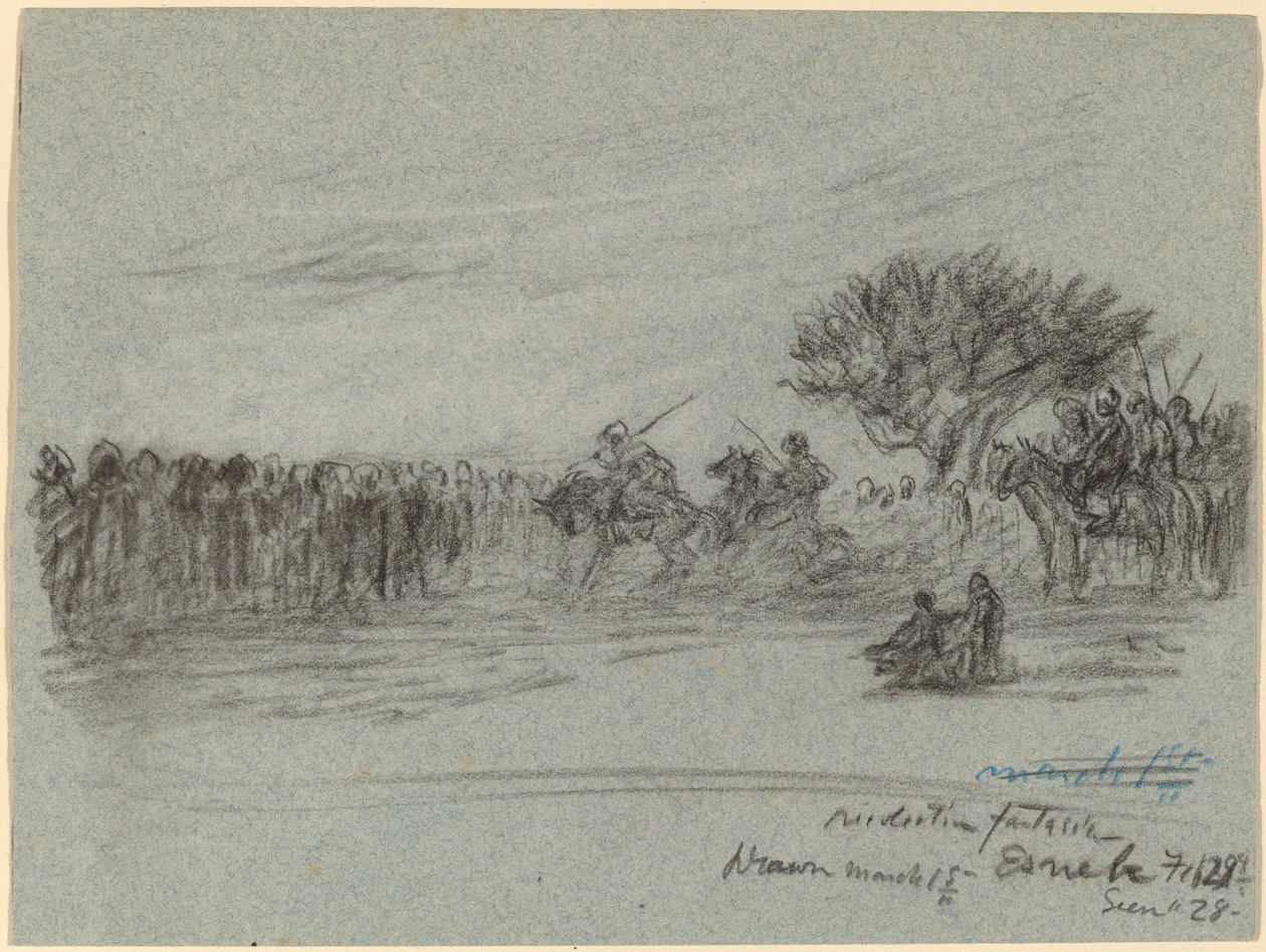 Viaje por el Nilo, Esneh, Egipto de Elihu Vedder