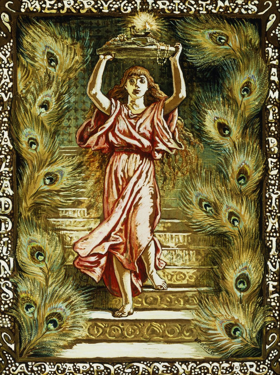 Diseño de Prang para Navidad de Elihu Vedder