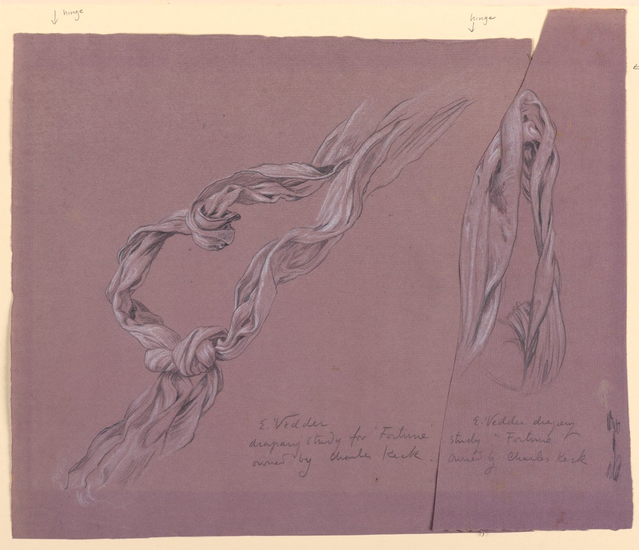 Estudios de Drapería de "Fortuna" de Elihu Vedder