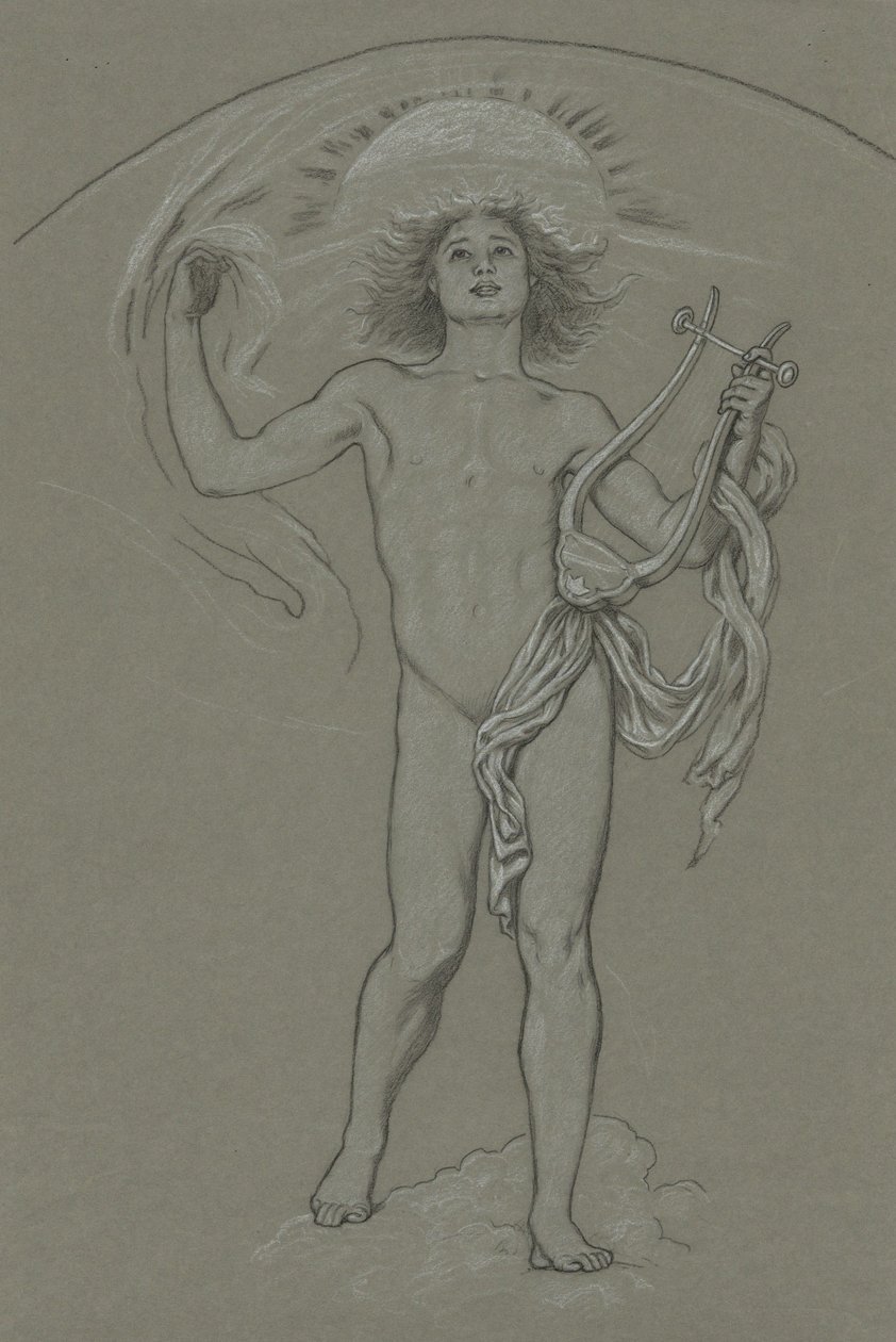 Estudio para «Apollo» de Elihu Vedder
