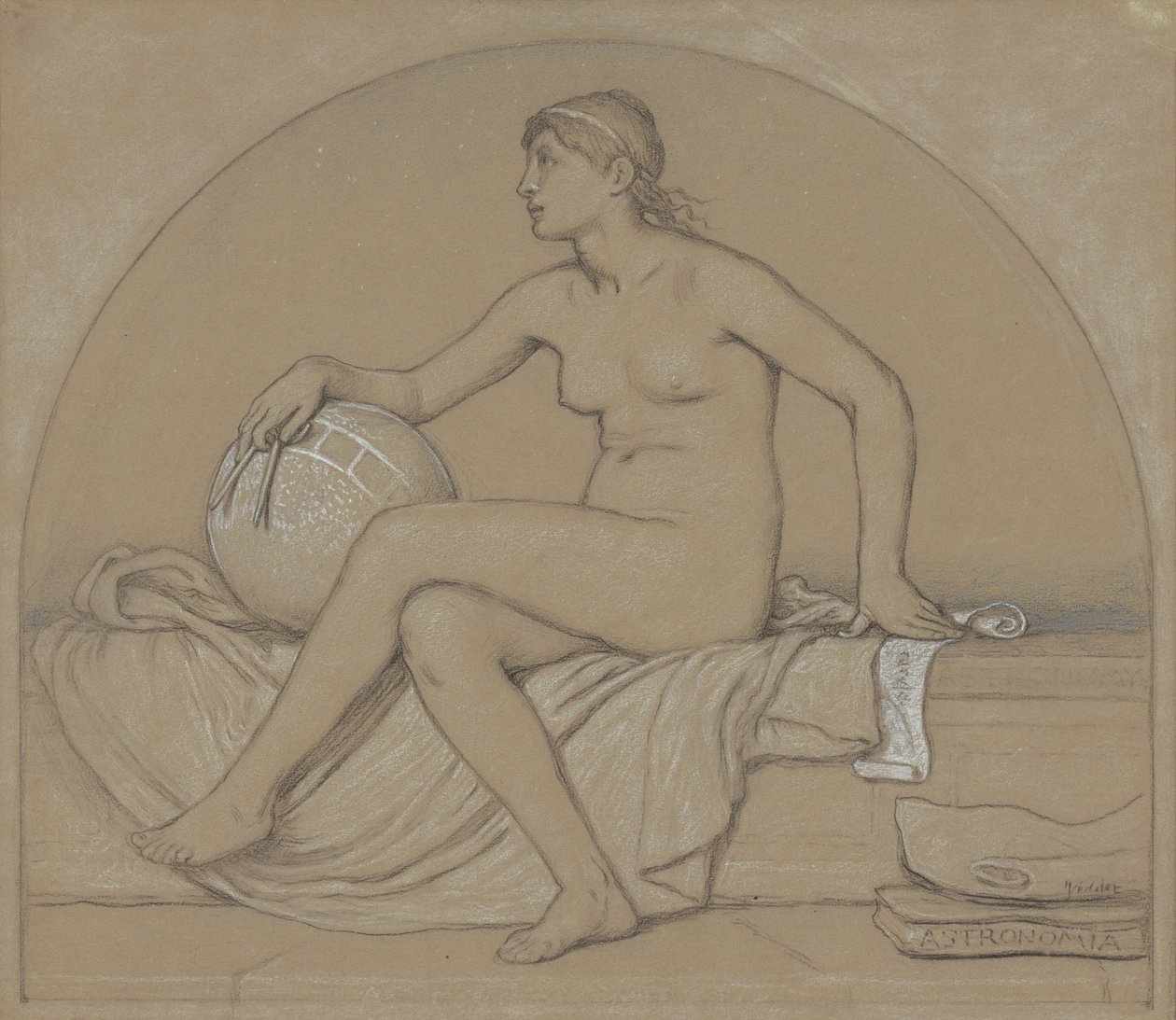 Estudio para Astronomía, 1892 de Elihu Vedder