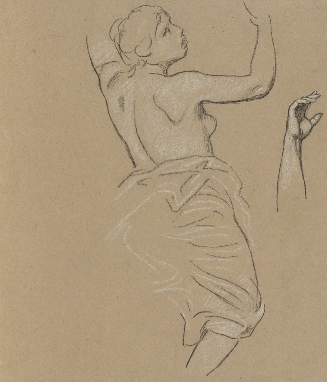 estudio para figura de otoño de Elihu Vedder