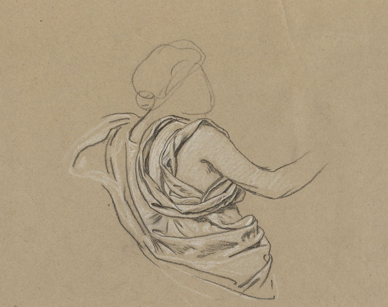 estudio para figura de otoño de Elihu Vedder