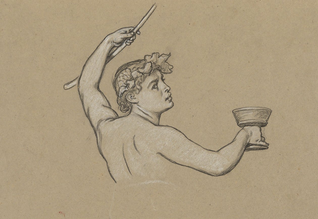 estudio para figura de otoño de Elihu Vedder
