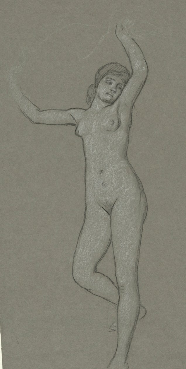 Estudio para Figura de Luna de Elihu Vedder