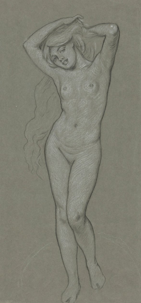 estudio para la figura de venus de Elihu Vedder