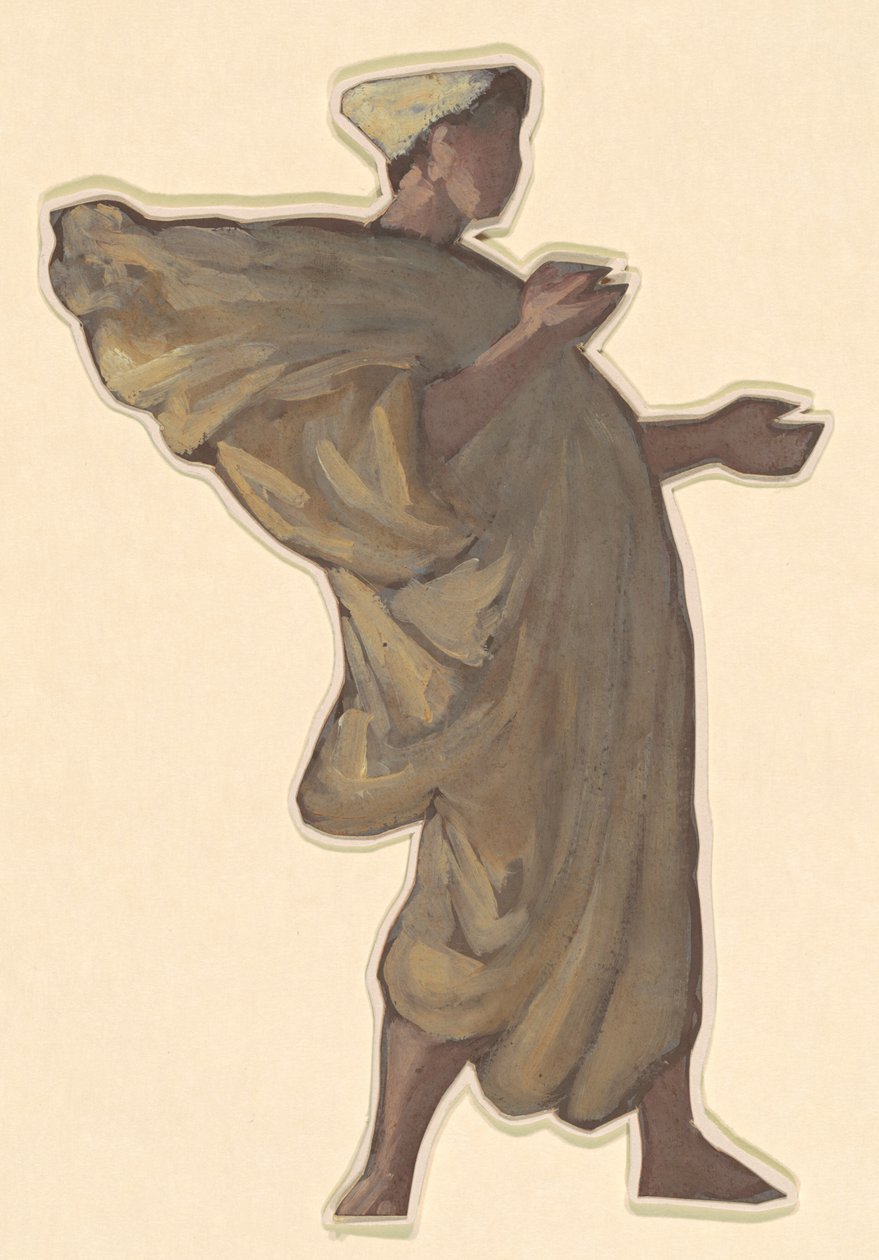 Estudio para "Chicas griegas bañándose" de Elihu Vedder