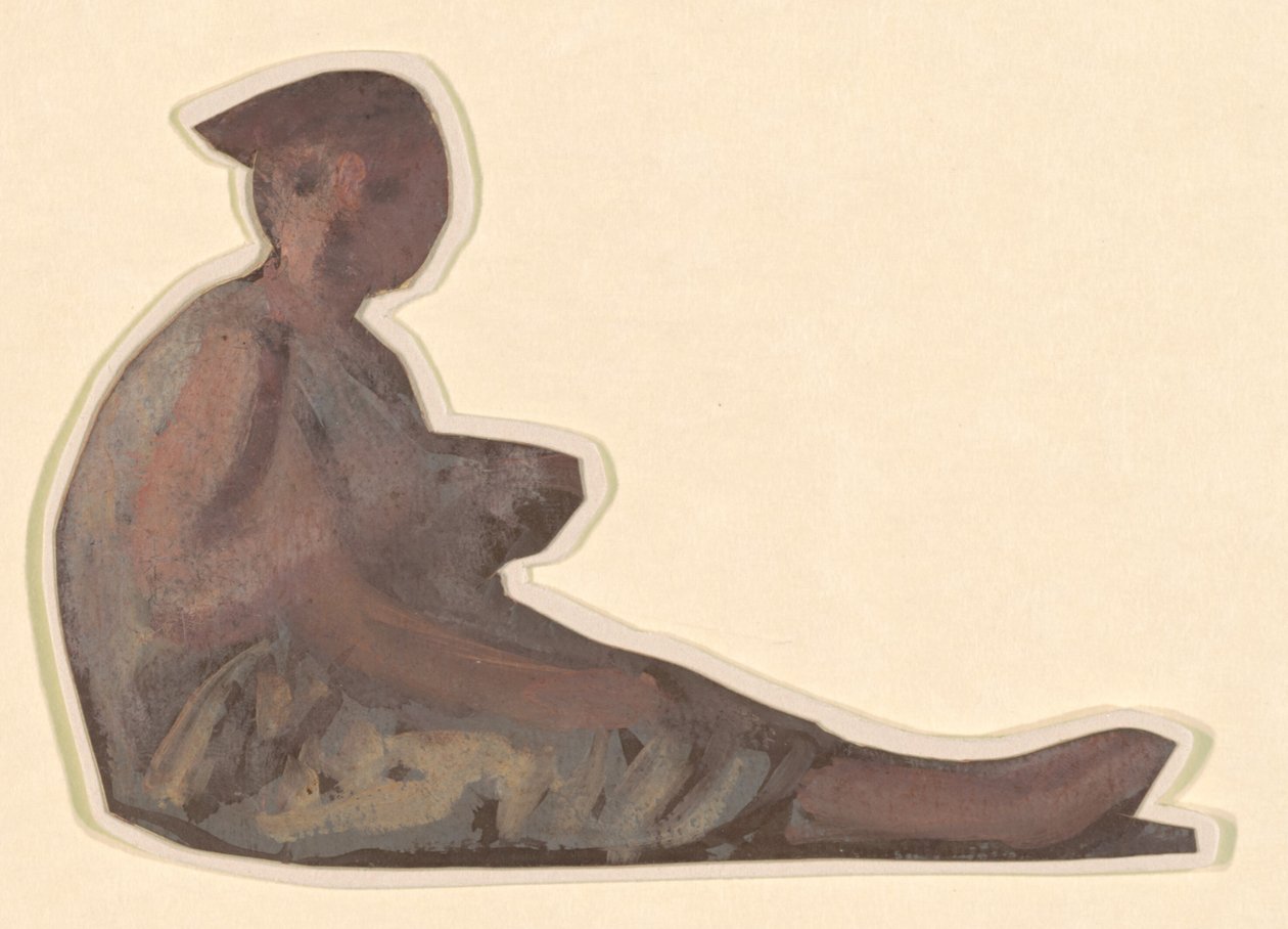 Estudio para "Chicas griegas bañándose" de Elihu Vedder