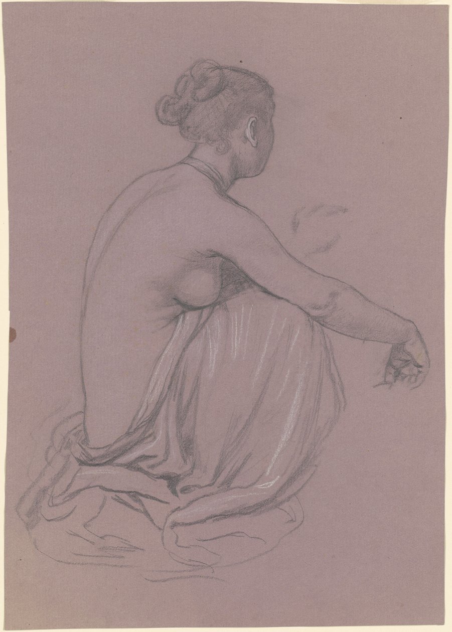 Estudio para "Chicas griegas bañándose" de Elihu Vedder