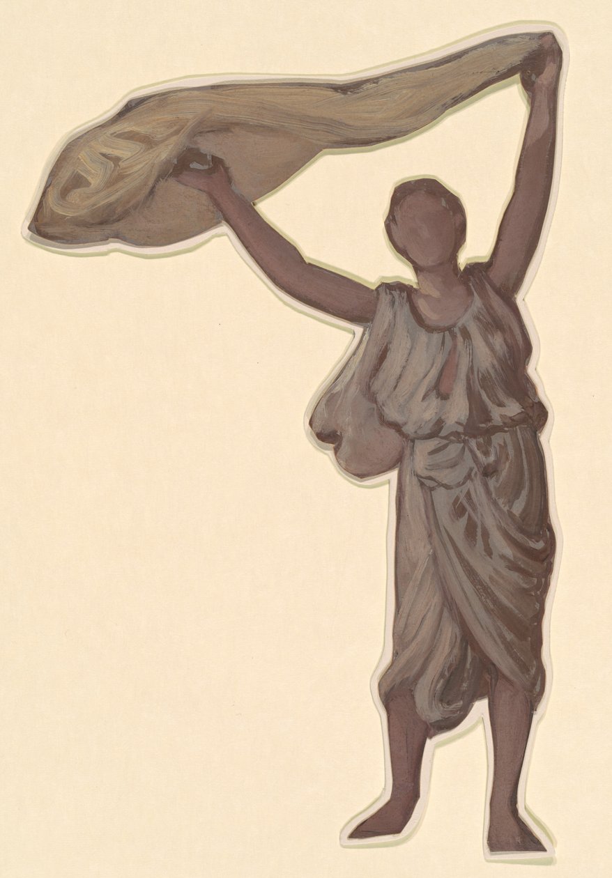 Estudio para chicas griegas bañándose, c. 1872 de Elihu Vedder