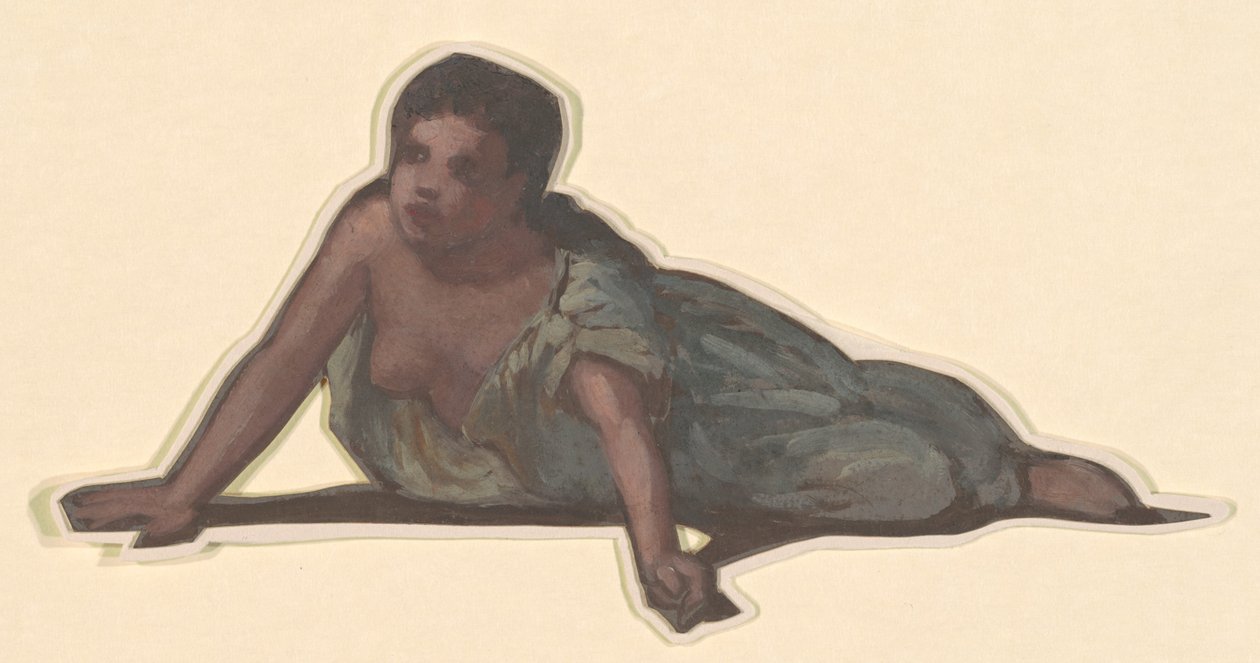 Estudio para Chicas Griegas Bañándose, c. 1872 de Elihu Vedder