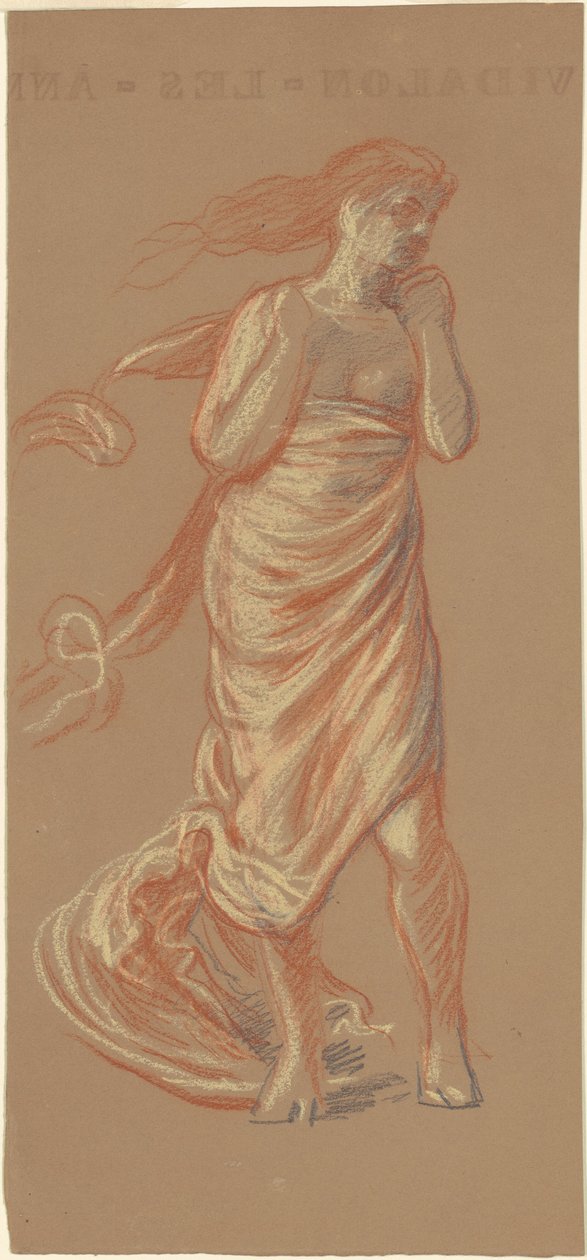 Estudio para "Chicas griegas bañándose" de Elihu Vedder