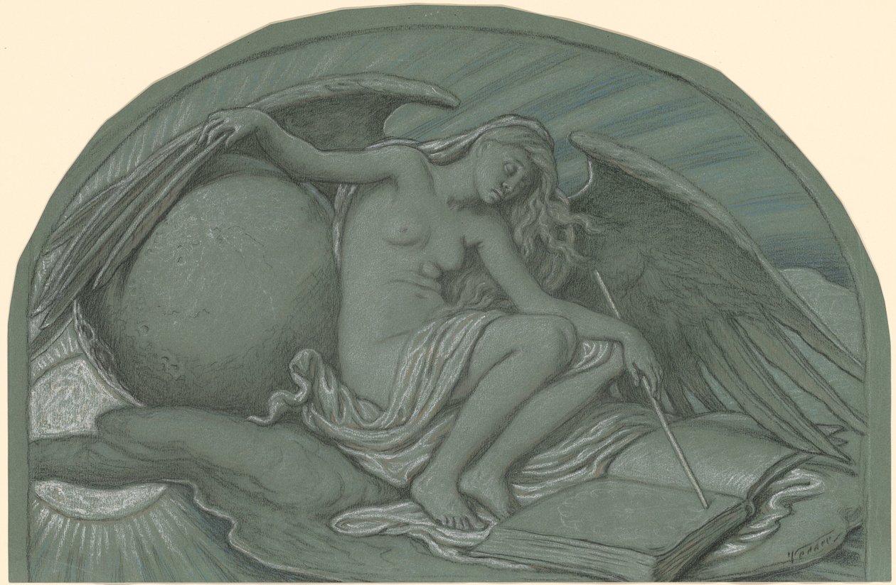 Estudio para "El eclipse del sol por la luna" de Elihu Vedder