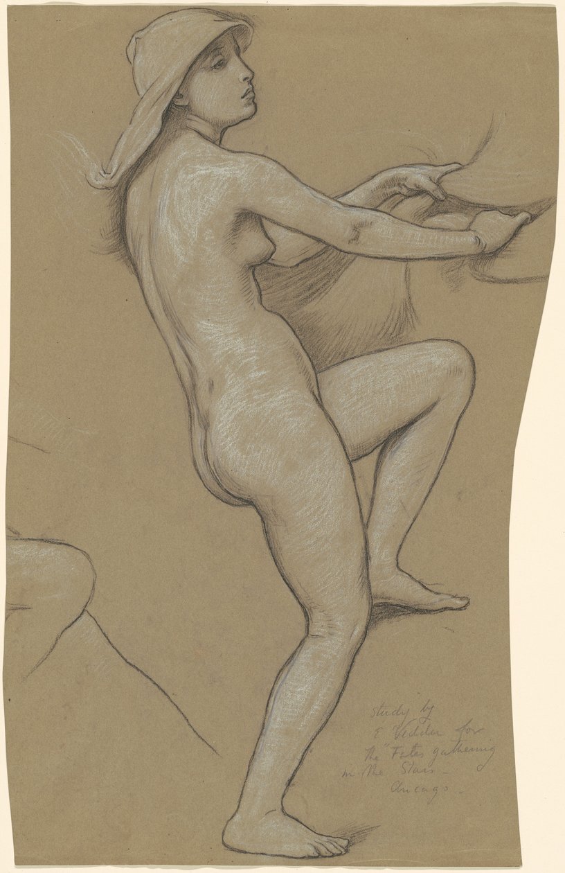 Estudio para "Las Parcas Reuniendo las Estrellas" de Elihu Vedder