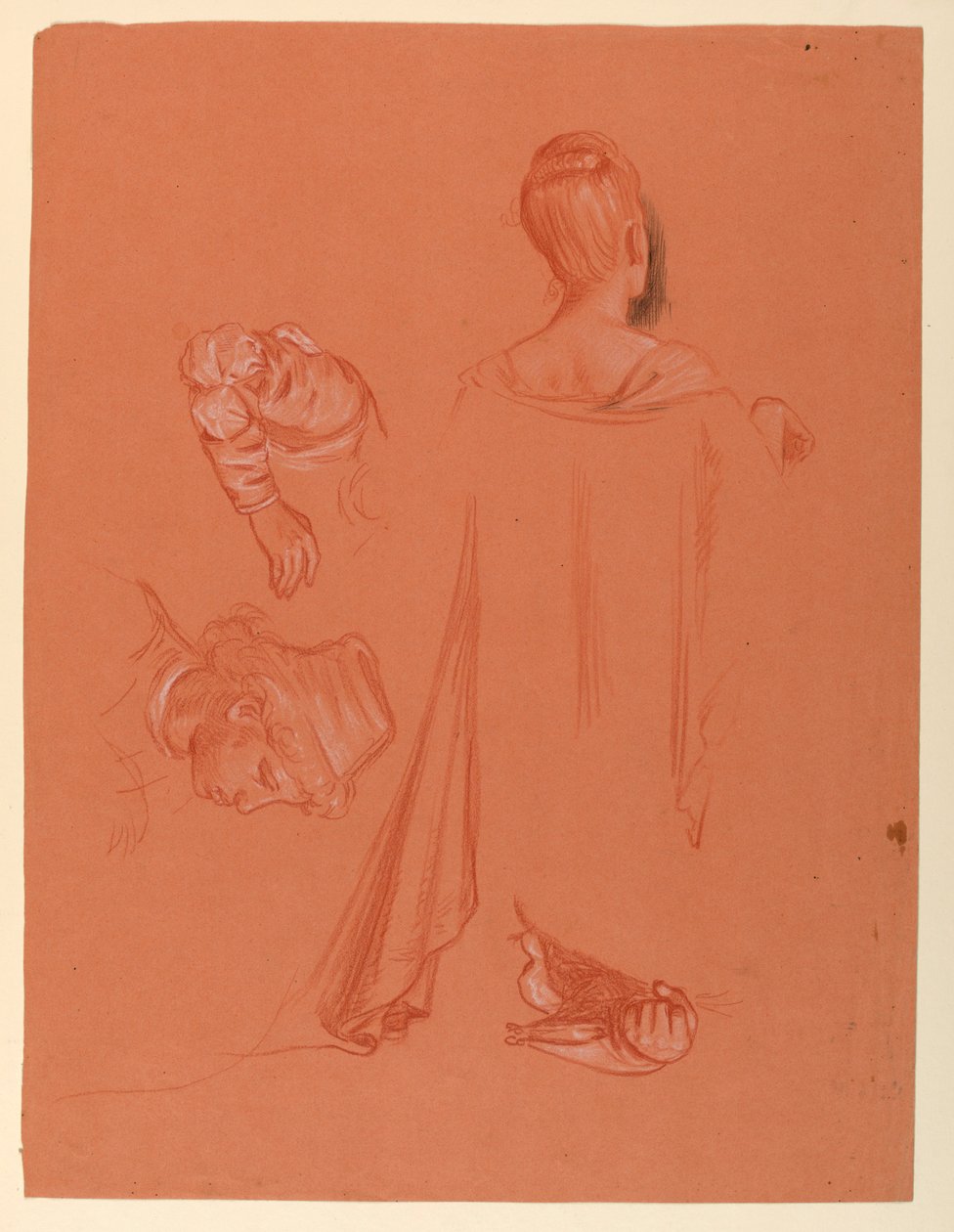 Estudio para "Procesión de boda" de Elihu Vedder