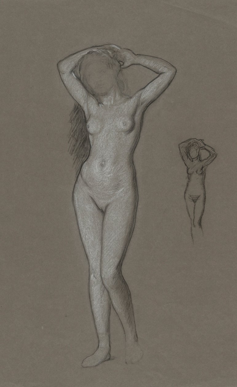 Estudio para la figura de Venus de Elihu Vedder