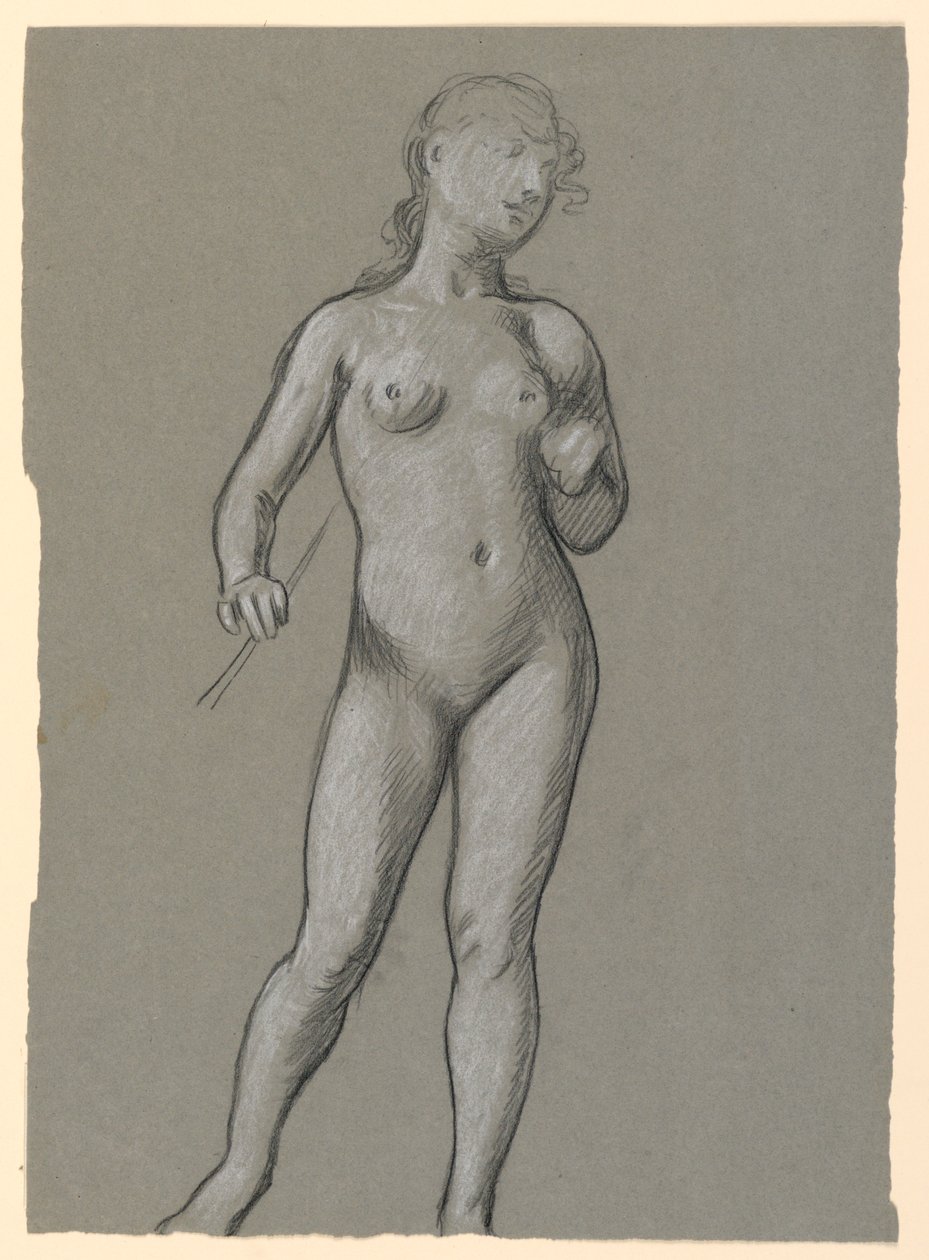 Estudio de desnudo femenino de Elihu Vedder