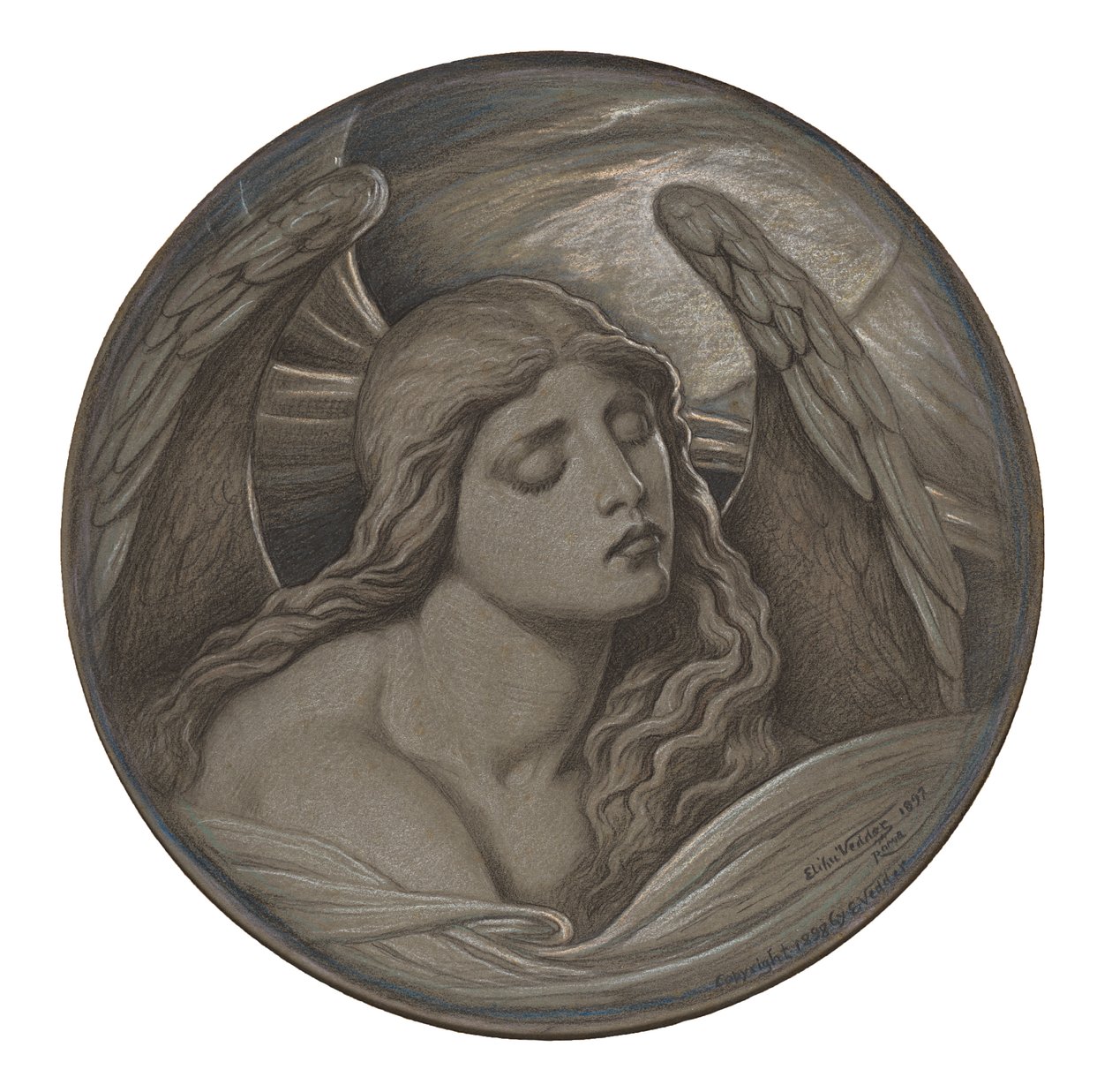 Estudio de "Alma en cautiverio" de Elihu Vedder