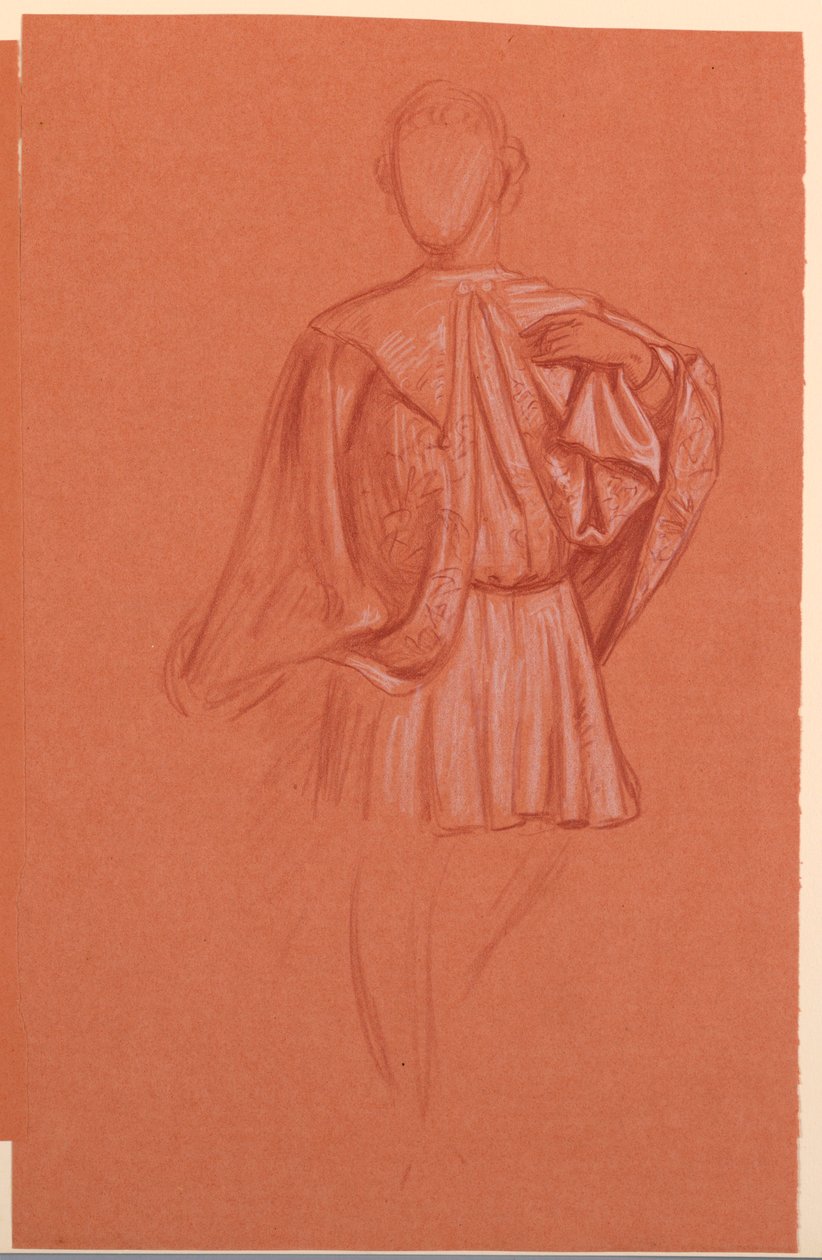 Estudio de una figura disfrazada de Elihu Vedder