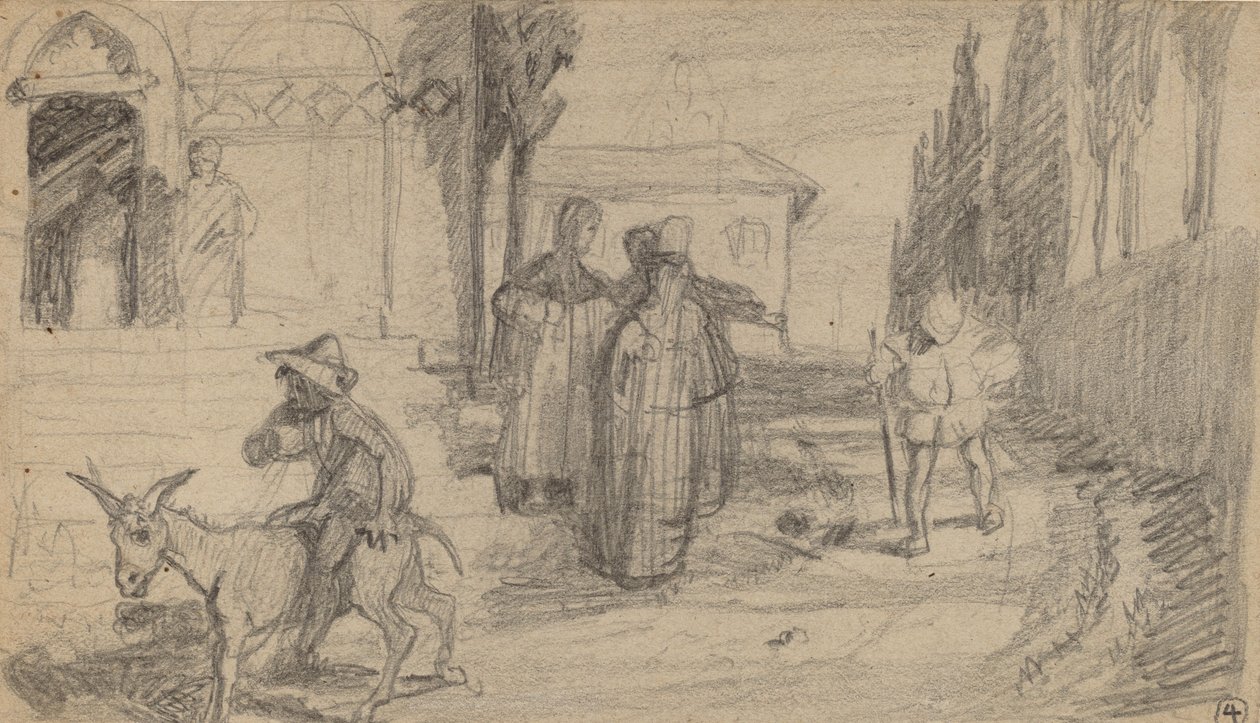 La parábola del molinero y el burro, c. 1859 de Elihu Vedder