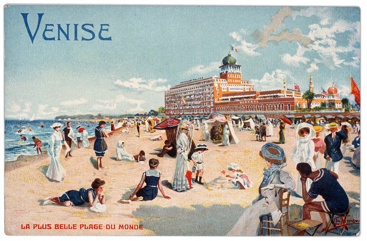 Postal del Lido de Venecia, c.1905 de Elio Ximenes