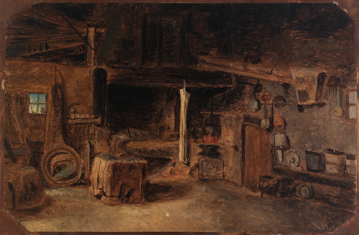 Interior de una herrería de Eliphalet Fraser Andrews