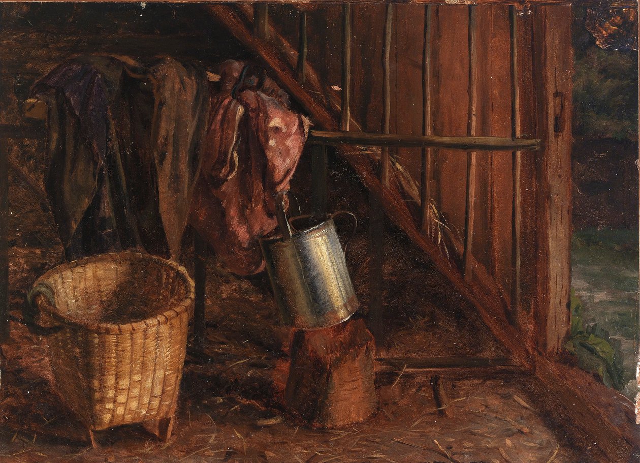 Interior de un establo de Eliphalet Fraser Andrews