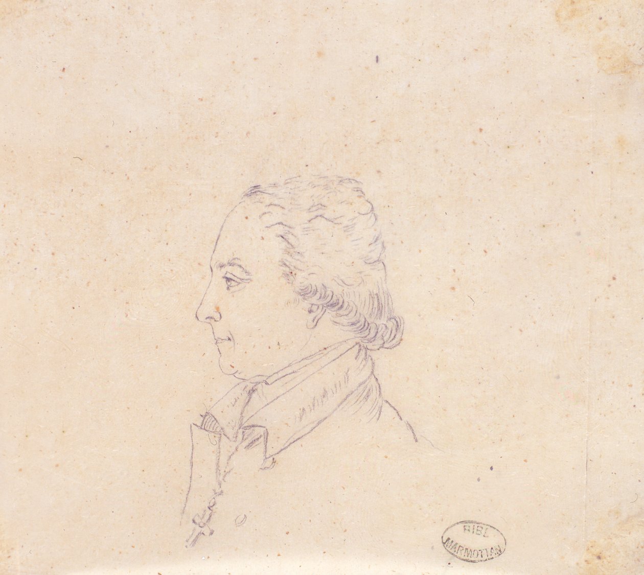 Dibujo de un prelado de Elisa Bonaparte