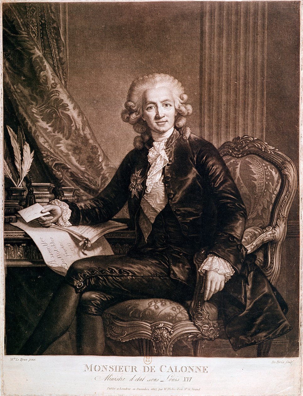 Charles Alexandre de Calonne (1734-1802) Controlador General de las Finanzas de Luis XVI de Elisabeth Louise Vigee Lebrun