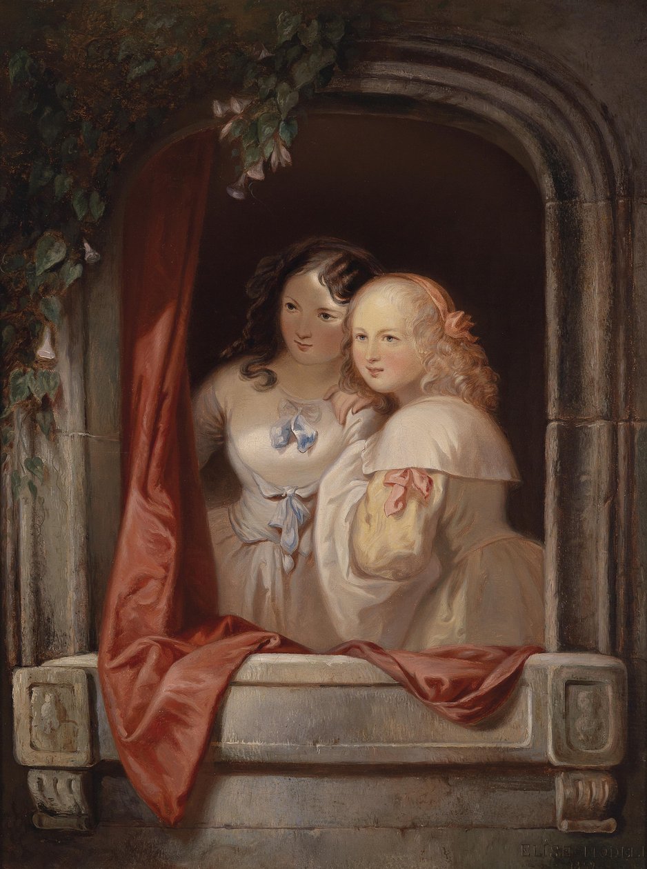 Dos niñas en la ventana de Elisabeth Modell